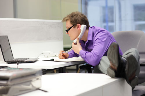 Man sitting at desk