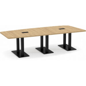 Boat Shape Table with Metal Base 10'
