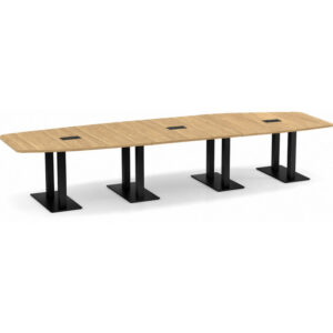 Boat Shape Table with Metal Base 14'