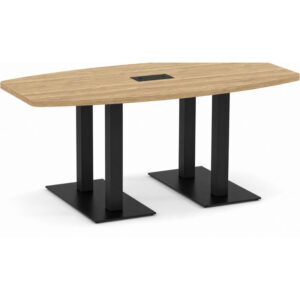 Boat Shape Table with Metal Base 8'