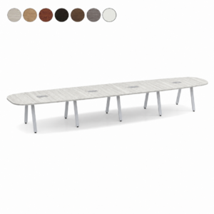 Arena Table with Metal V Legs 18'