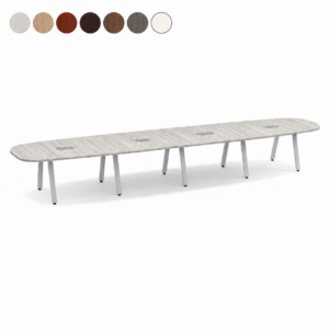 Arena Table with Metal V Legs 20'