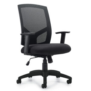 Mesh Mid Back Tilter Task Chair with Adjustable Arms