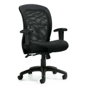 Mesh Back Task Chair with Leather Seat