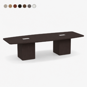 Boat Shape Conference Table with Cube Base 10'