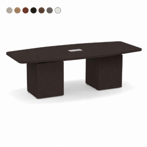 Boat Shape Conference Table with Cube Base 8'