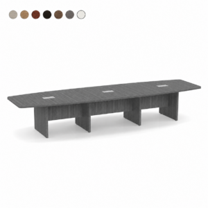 Boat Shape Conference Table with Panel Base 14'