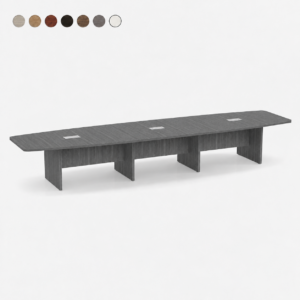 Boat Shape Conference Table with Panel Base 16'