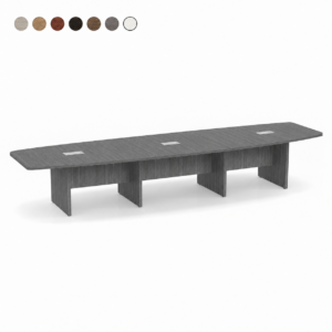 Boat Shape Conference Table with Panel Base 18'