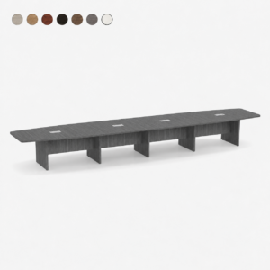 Boat Shape Conference Table with Panel Base 20'