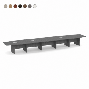 Boat Shape Conference Table with Panel Base 22'