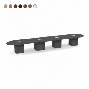 Racetrack Conference Table with Cube Base 22'