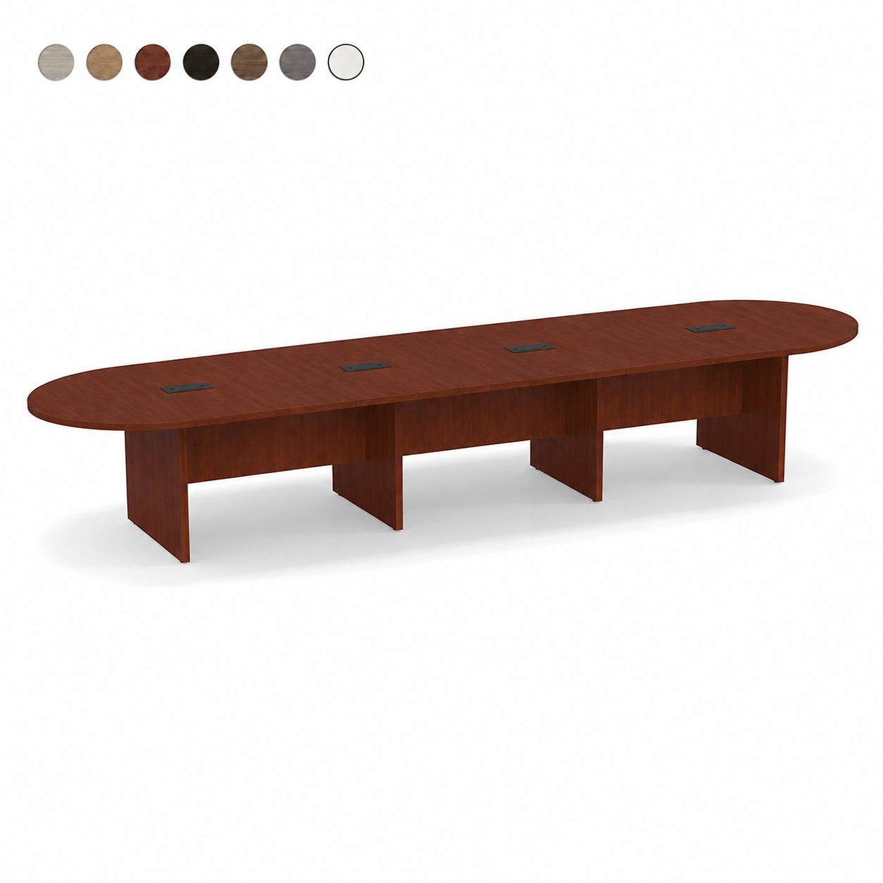 Office Table Raceway Racetrack Conference Table with Panel Base 18' - Denver | Office Furniture