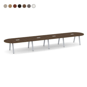 Racetrack Conference Table with Metal V Legs 20'