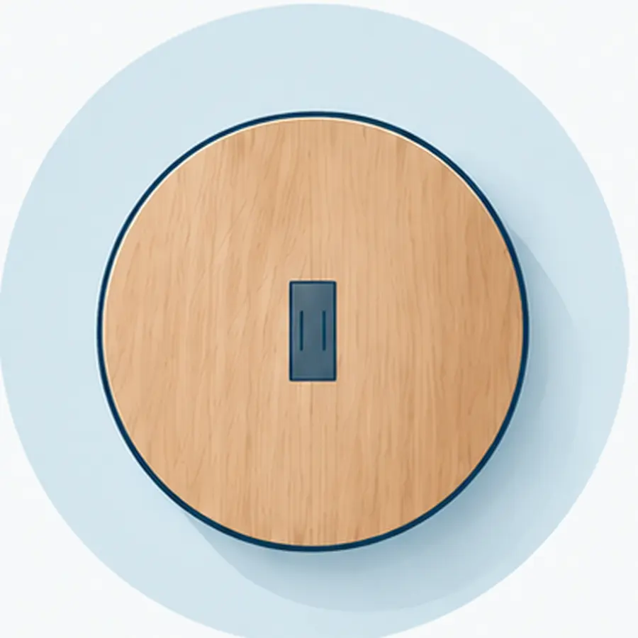 An illustration with a round shaped conference table.