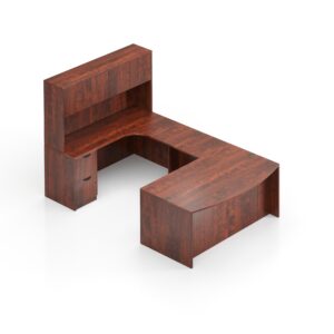 SL-17 Classic Bowfront U Shape Desk with Hutch
