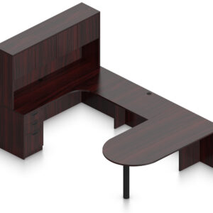 SL-19 Classic U Shape Bullet Desk with Hutch