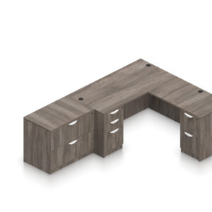 SL-27 L Shape Desk with 2-Drawer Lateral File