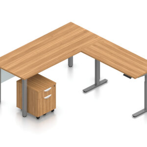 SL-4 L Shape Desk with Height Adjustable Return